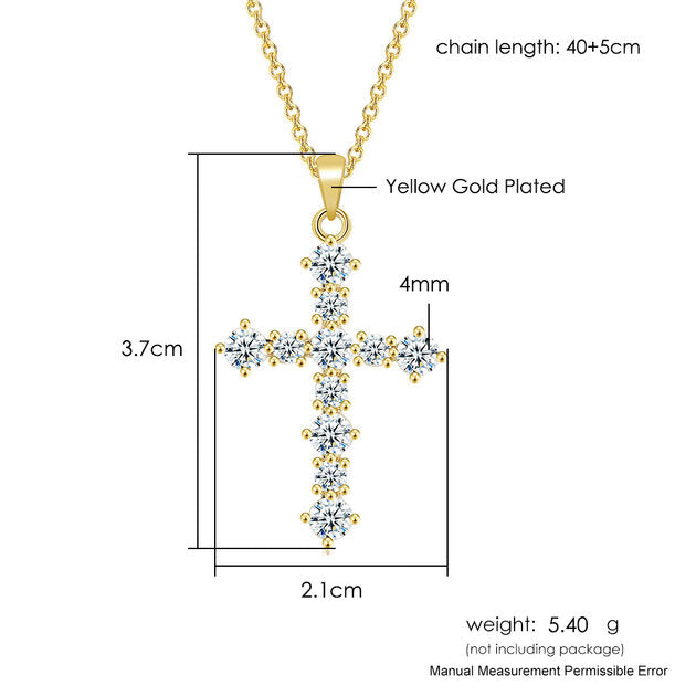 Collier femme doré, croix, zircon cubique – Vente Flash Bijoux