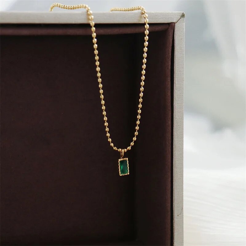 Collier femme doré, zircon cubique, élégant – Vente Flash Bijoux